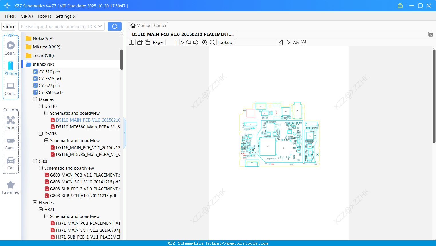 Infinix D5110_MAIN_PCB_V1.0_20150210_PLACEMENT